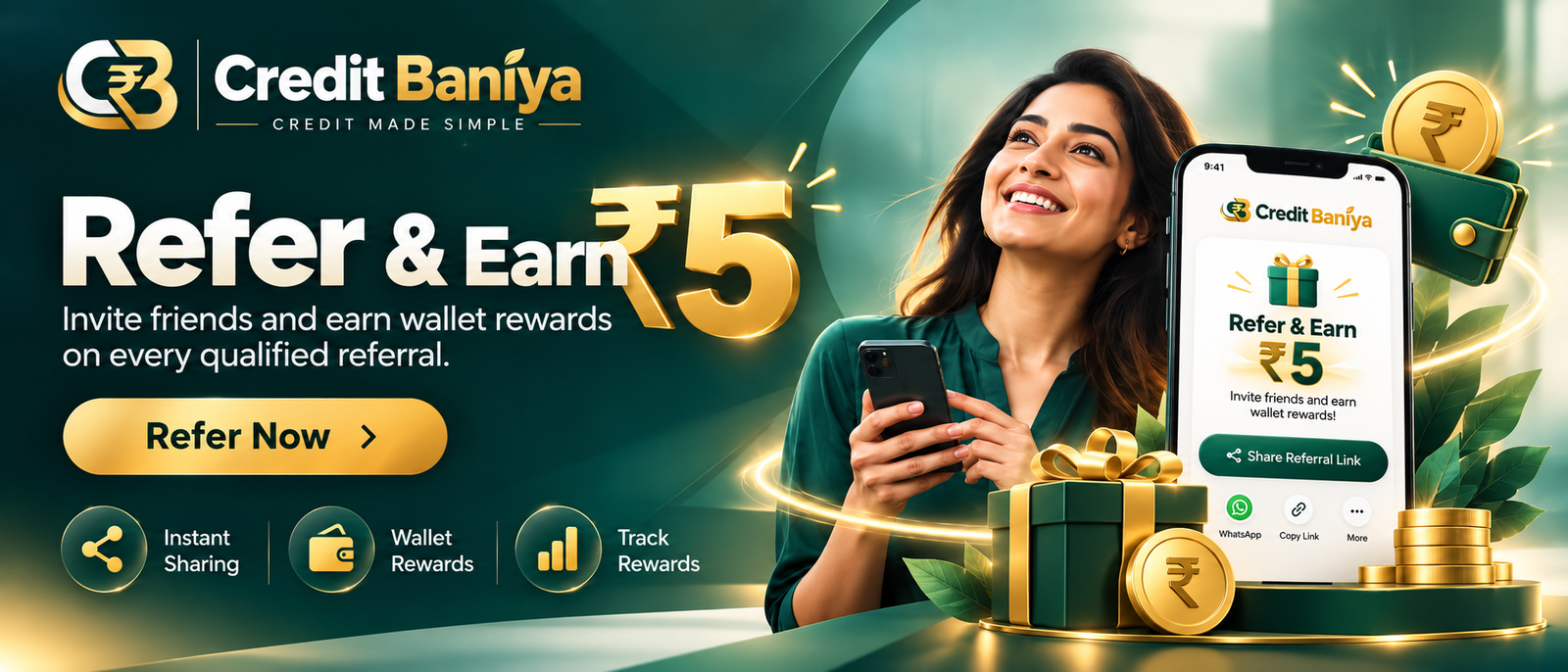 Refer friends & earn wallet rewards